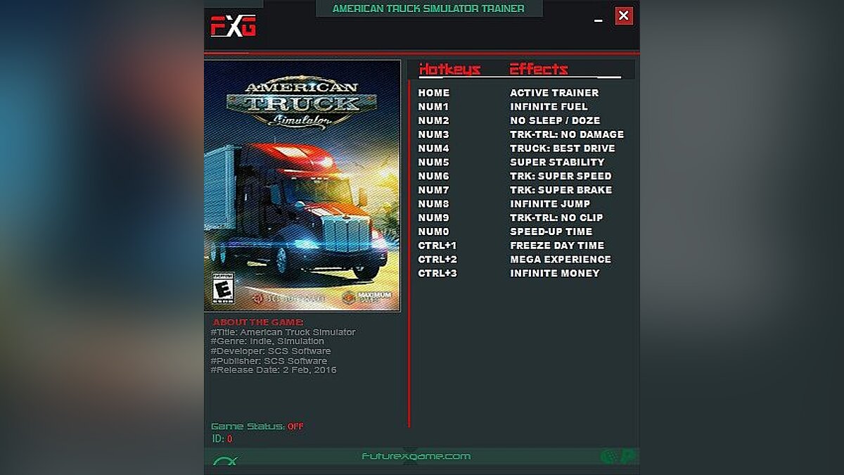 American Truck Simulator — Трейнер / Trainer (+13) [1.32.x.x] [FutureX]