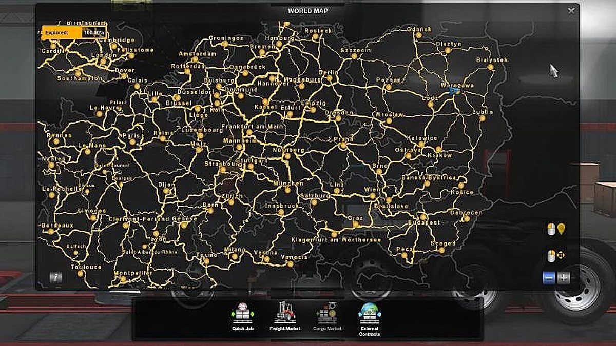 Euro Truck Simulator 2 — Сохранение / SaveGame (373 уровень, все гаражи, карта 100%) [1.32: DLC Scandinavia / Vive La France / Going East!]