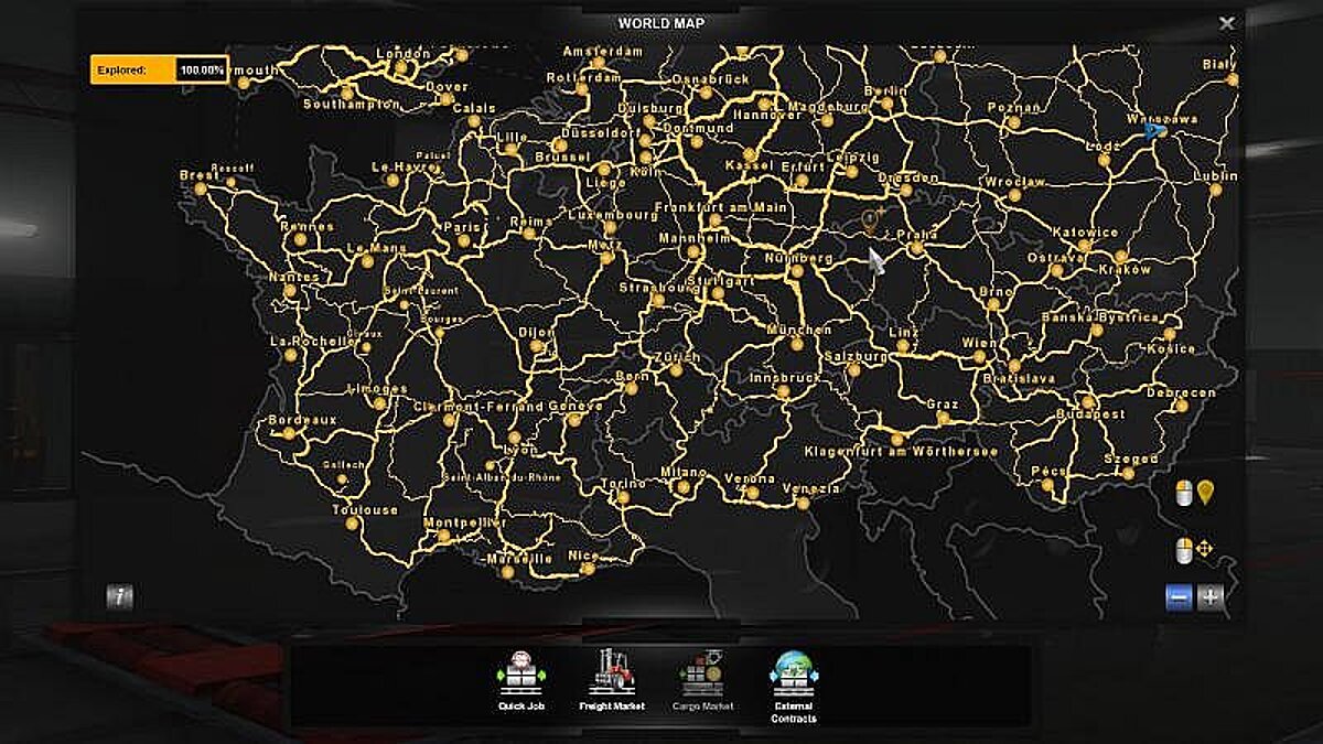Euro Truck Simulator 2 — Сохранение / SaveGame (373 уровень, все гаражи, карта 100%) [1.32: DLC Scandinavia / Vive La France / Going East!]