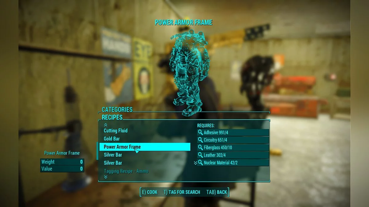 Fallout 4 — Сбор каркасов в меню «мастерской» (Restore Power Armor Frames) [1.0]