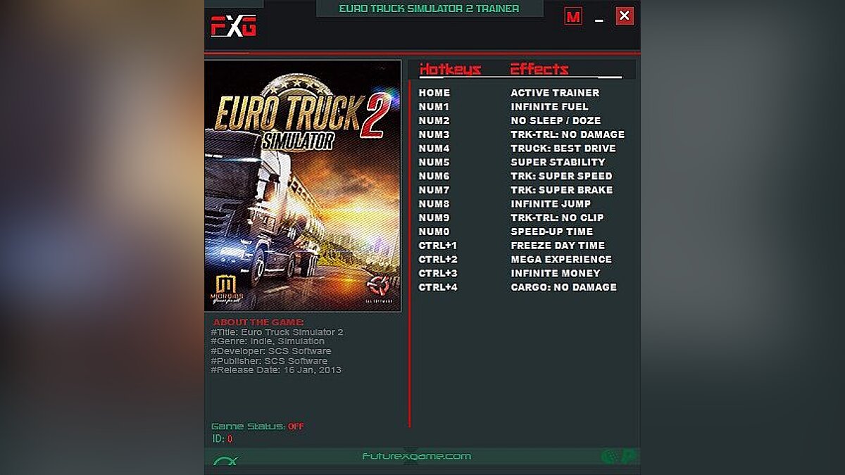 Euro Truck Simulator 2 — Трейнер / Trainer (+14) [1.16.x - v1.32.x.x] [FutureX] - Updated Version