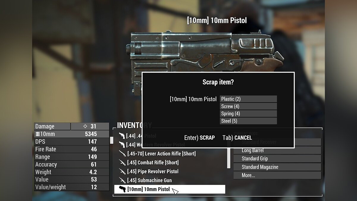 Fallout 4 — Больше хлама с оружия (Better Weapon Scrap) [1.02]