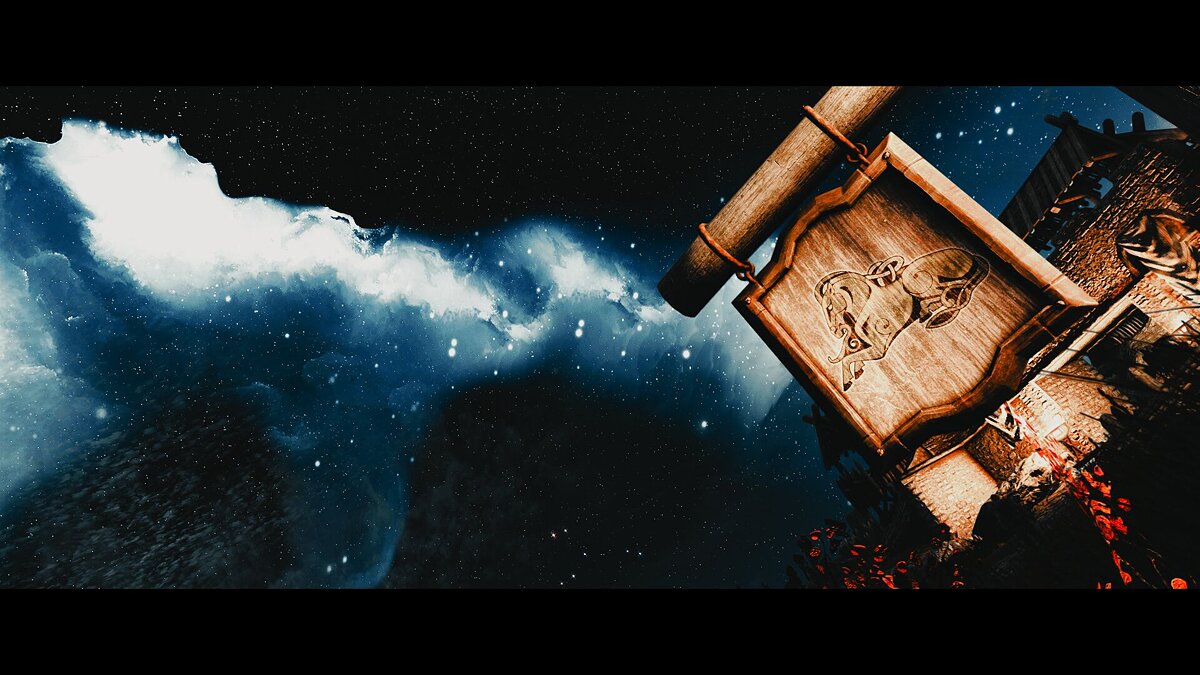 Elder Scrolls 5: Skyrim Special Edition — Улучшенные текстуры ночного неба (4K Stars and Galaxies) [1.0]
