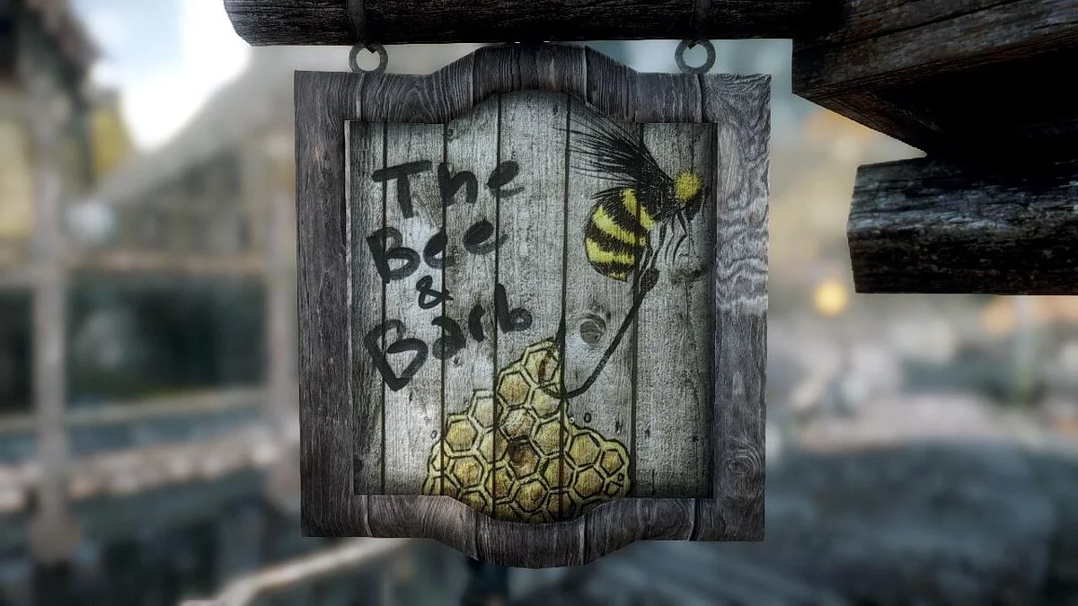 Elder Scrolls 5: Skyrim Special Edition — Обновленные таблички для заведений (Unique Hand Made Signs) [1.0]