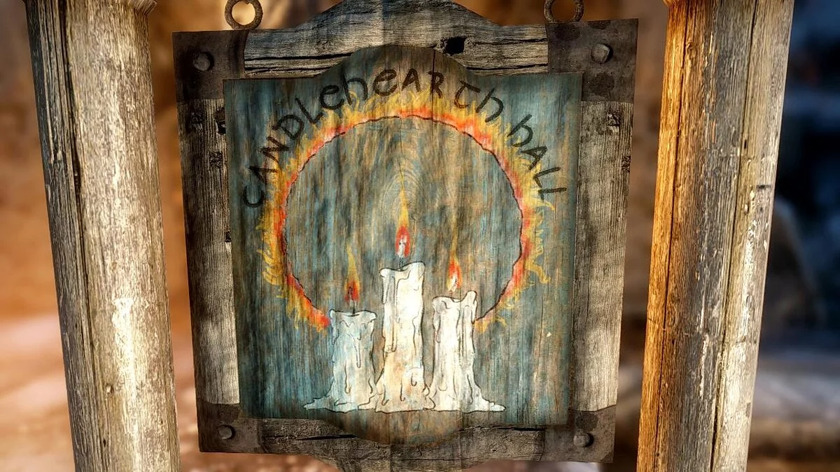 Elder Scrolls 5: Skyrim Special Edition — Обновленные таблички для заведений (Unique Hand Made Signs) [1.0]