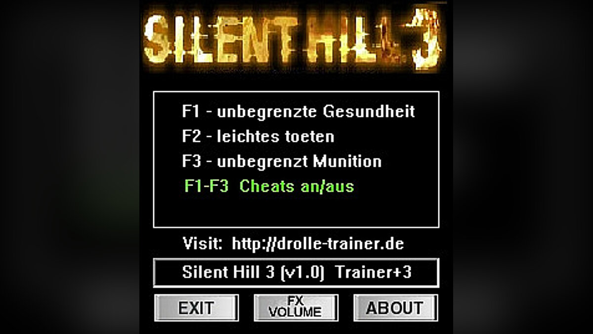 Silent Hill 3 — Трейнер / Trainer (+3) [1.0] [dr.olle]