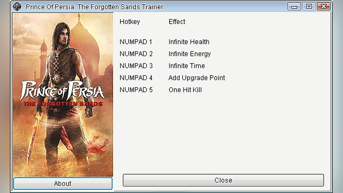 Prince of Persia: The Forgotten Sands — Трейнер / Trainer (+5) [1.0] [GRIZZLY / PlayGround.ru]