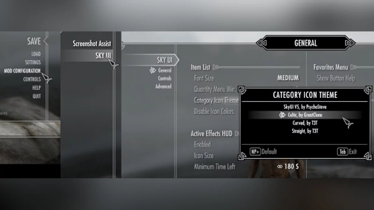 Elder Scrolls 5: Skyrim Special Edition — Анимированные иконки для SkyUI (Animated Celtic Icons) [1.2]