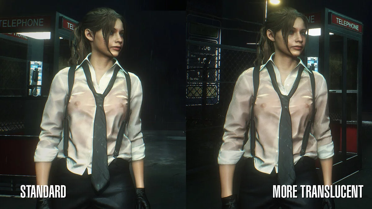 Resident Evil 2 — Прозрачная рубашка для Клэр (Claire Noir Transparent Shirt) [1.0]