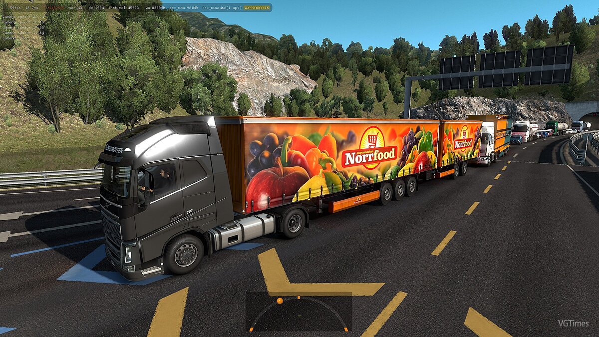 Euro Truck Simulator 2 — Двойные Прицепы в Трафик [1.34]