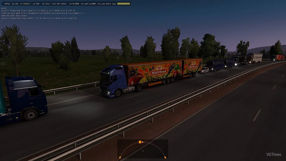 Euro Truck Simulator 2 — Двойные Прицепы в Трафик [1.34]