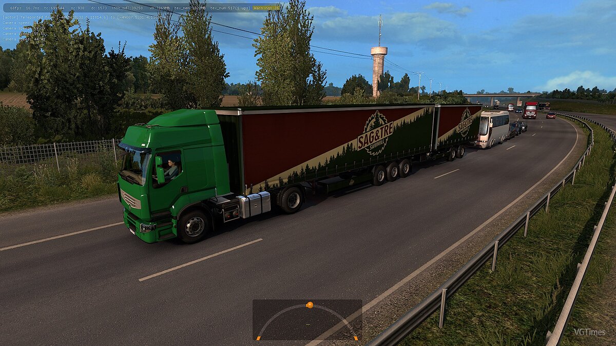 Euro Truck Simulator 2 — Двойные Прицепы в Трафик [1.34] / Моды и скины