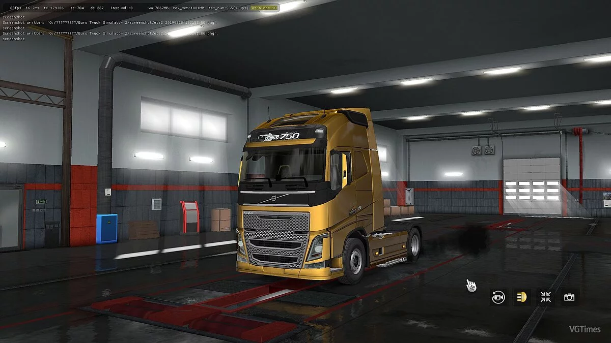 Euro Truck Simulator 2 — Дым из выхлопных труб для Грузовиков [1.34]