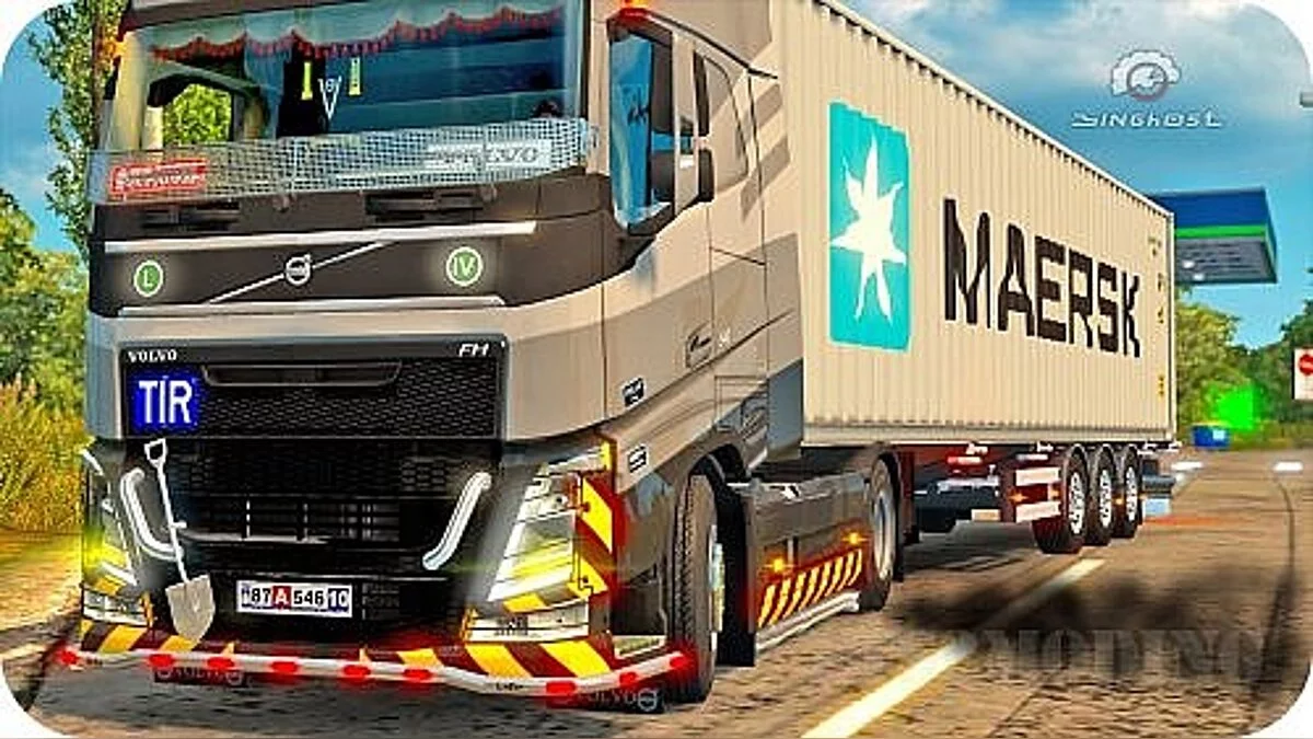 Euro Truck Simulator 2 — Дым из выхлопных труб для Грузовиков [1.34]