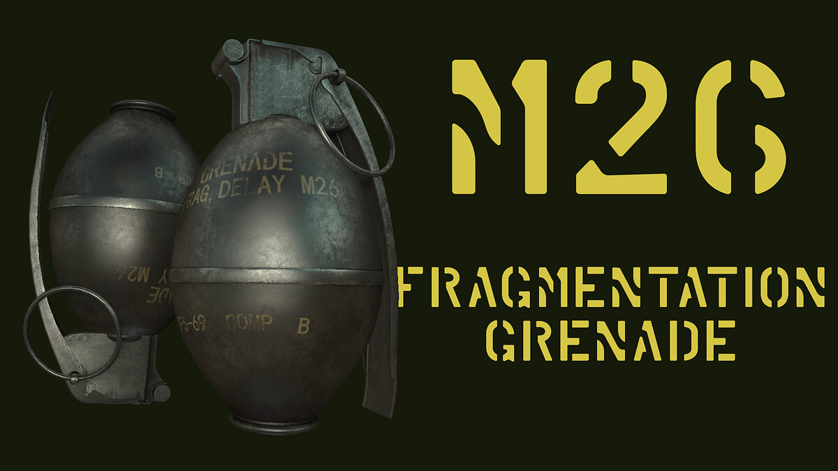 Fallout 4 — HD-текстуры гранаты M26 вместо обычной