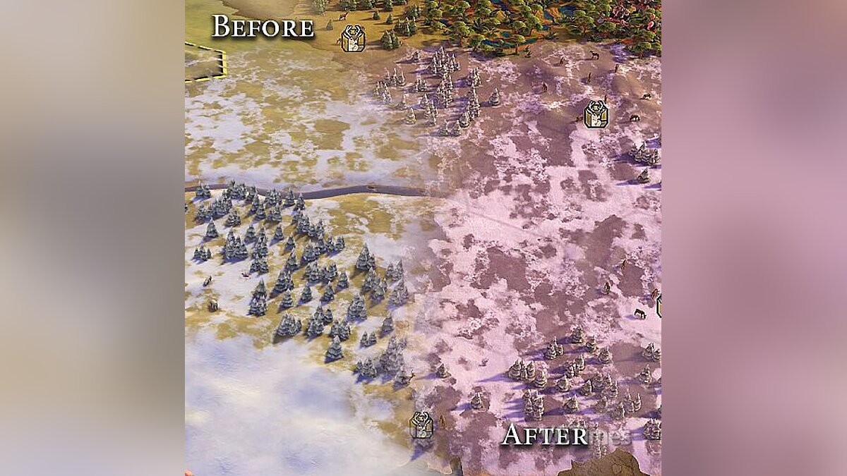 Sid Meier&#039;s Civilization 6 — Графическое изменение тундры