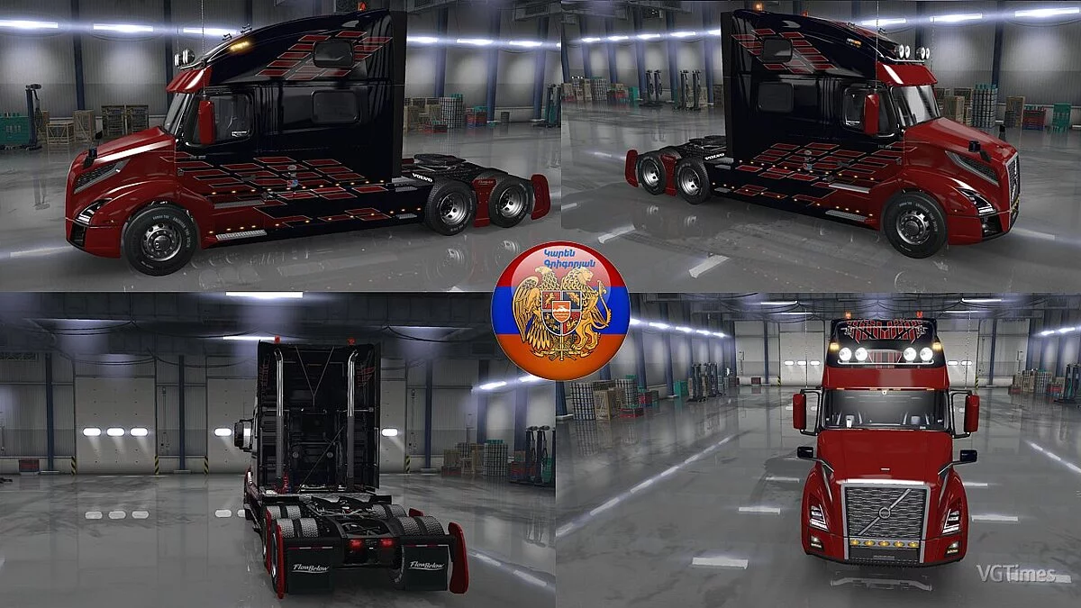 Euro Truck Simulator 2 — Гоночные скины Volvo FM и Volvo VNL 2018 [1.0]