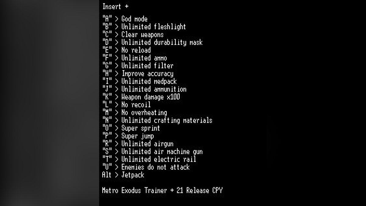 Metro Exodus — Трейнер / Trainer (+21) [CPY] [LIRW / GHL] - Updated: 06.03.2019