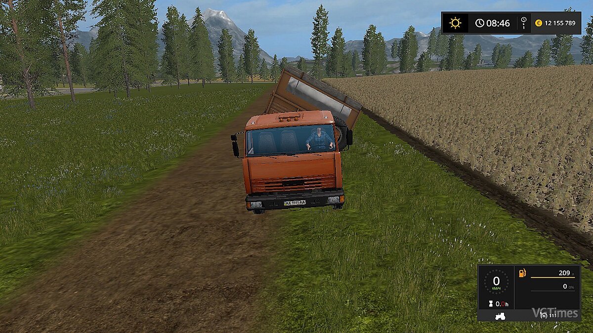 Farming Simulator 17 — Автомобиль КАМАZ-43255 2010 + прицеп [1.0]