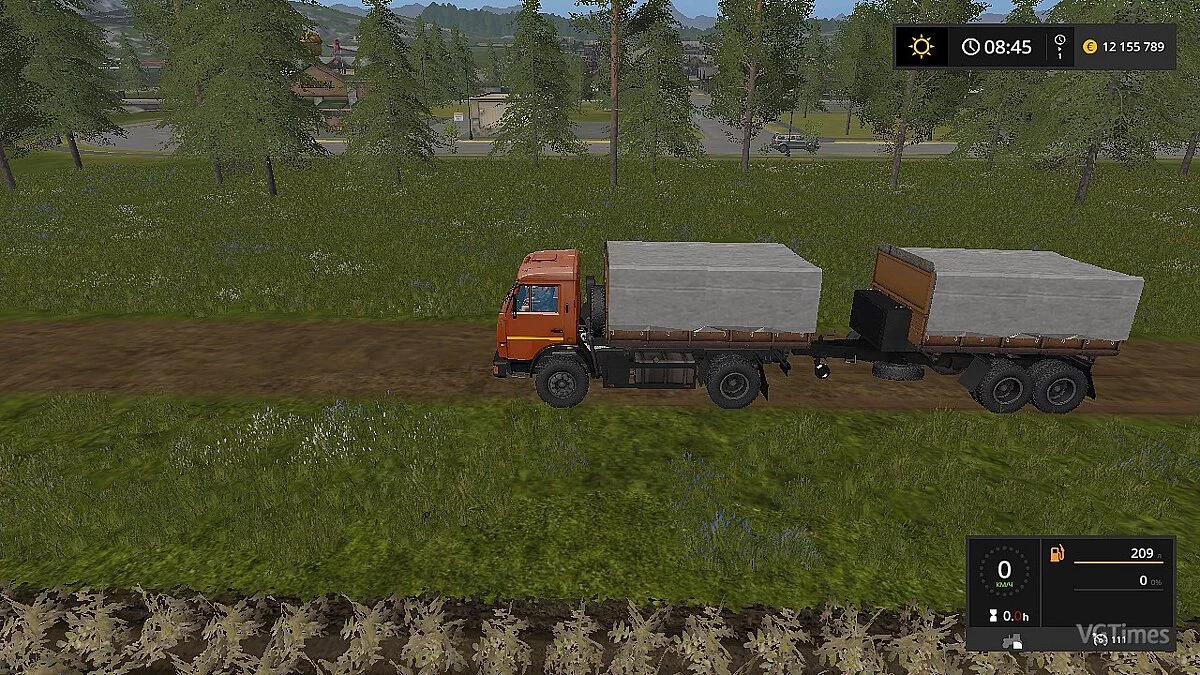 Farming Simulator 17 — Автомобиль КАМАZ-43255 2010 + прицеп [1.0]