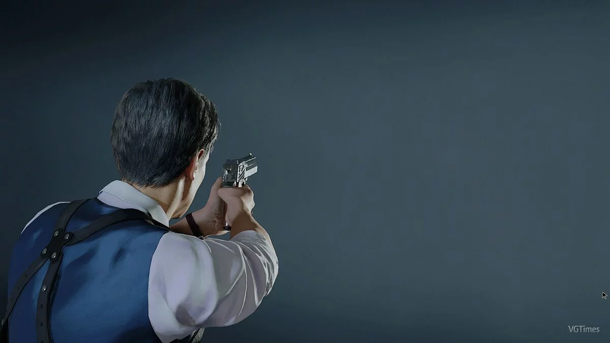 Resident Evil 2 — Черные волосы у Леона в костюме "Нуар" (Leon Noir Black) [1.0]