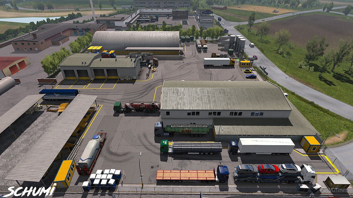 Euro Truck Simulator 2 — Грузовики на базах компаний (Company addon) [1.0] [Schumi] [1.33-1.34]