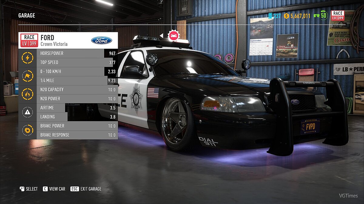 Need for Speed Payback — Полицейский автомобиль Ford Crown Victoria [1.0] /  Автомобили / Транспорт