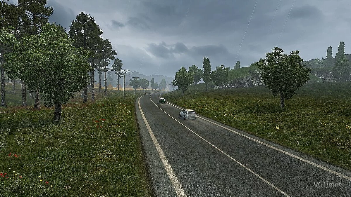 Euro Truck Simulator 2 — Эффект погоды: Дождь