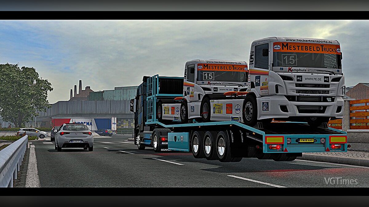 Euro Truck Simulator 2 — Трейлер Truck Racing Transporter для 1.34