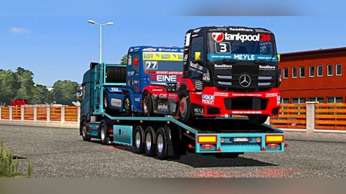 Euro Truck Simulator 2 — Трейлер Truck Racing Transporter для 1.34