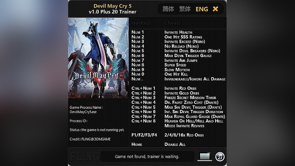 Devil May Cry 5 — Трейнер (+20) [1.0] 