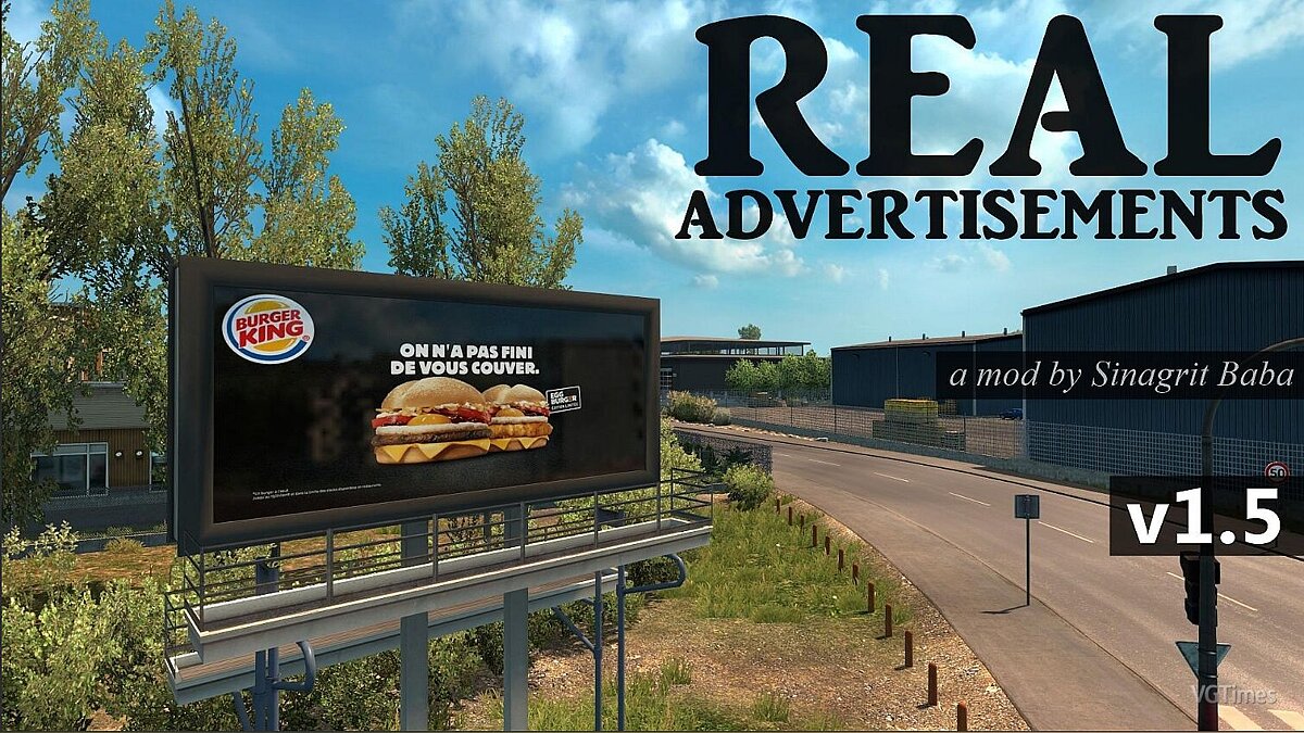 Euro Truck Simulator 2 — Реальная реклама на стендах [1.5] (v1.31.x - 1.34.x)