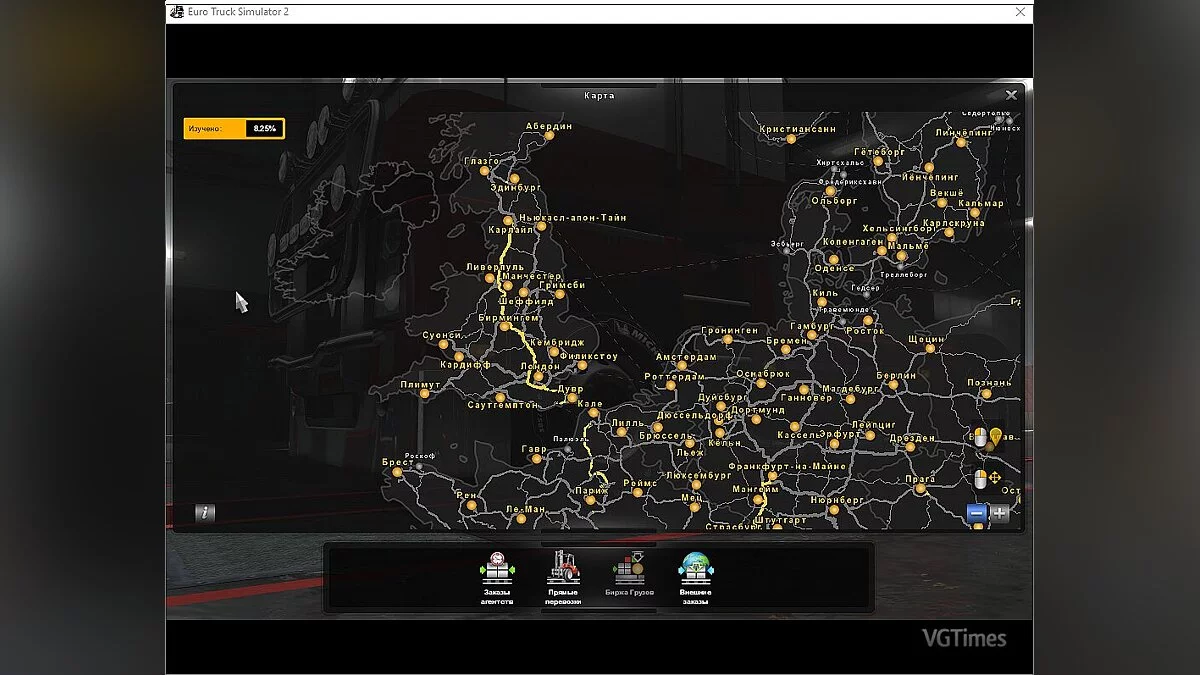Euro Truck Simulator 2 — Профиль игрока (Все гаражи)
