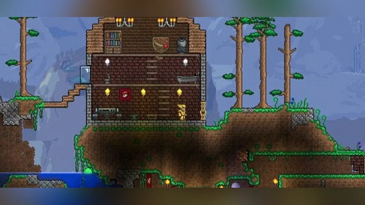 Terraria — Сохранение (Есть дом с комнатами для всех NPC) [1.3.5.3] 