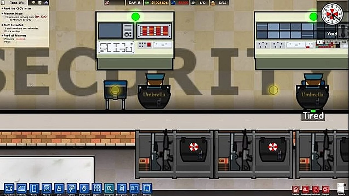 Prison Architect — Тюрьма в стиле Umbrella Cororation (Umbrella Corporation Mod) [1.0]