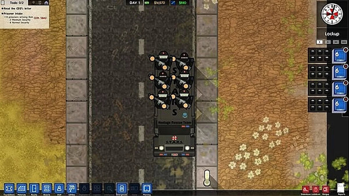 Prison Architect — Тюрьма в стиле Umbrella Cororation (Umbrella Corporation Mod) [1.0]