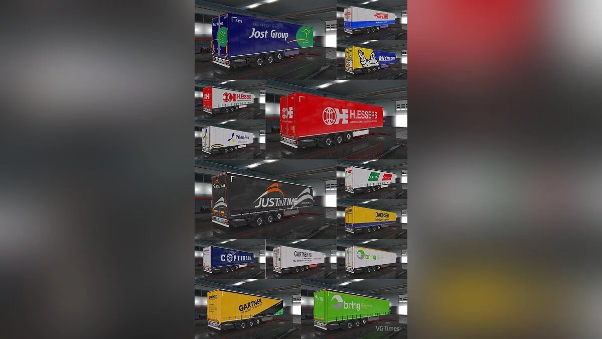 Euro Truck Simulator 2 — Пак скинов для стоковых прицепов (Essential Trailers Pack) [1.0] (v1.34.x)
