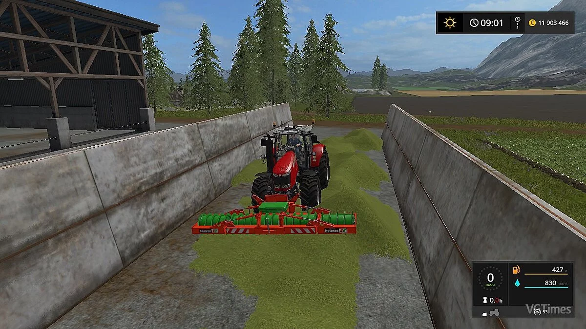 Farming Simulator 17 — Уплотнителя силосной массы HOLARAS STEGO 500 [1.0]