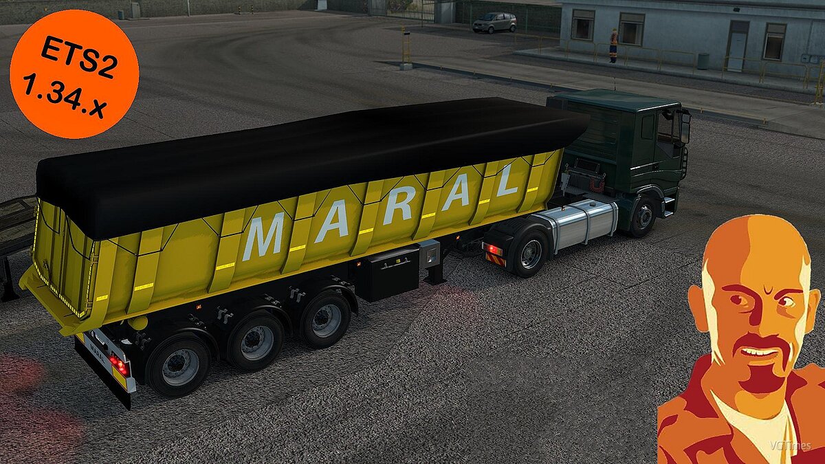 Euro Truck Simulator 2 — Прицеп самосвал MARAL Reworked [1.34.x] / Моды и  скины