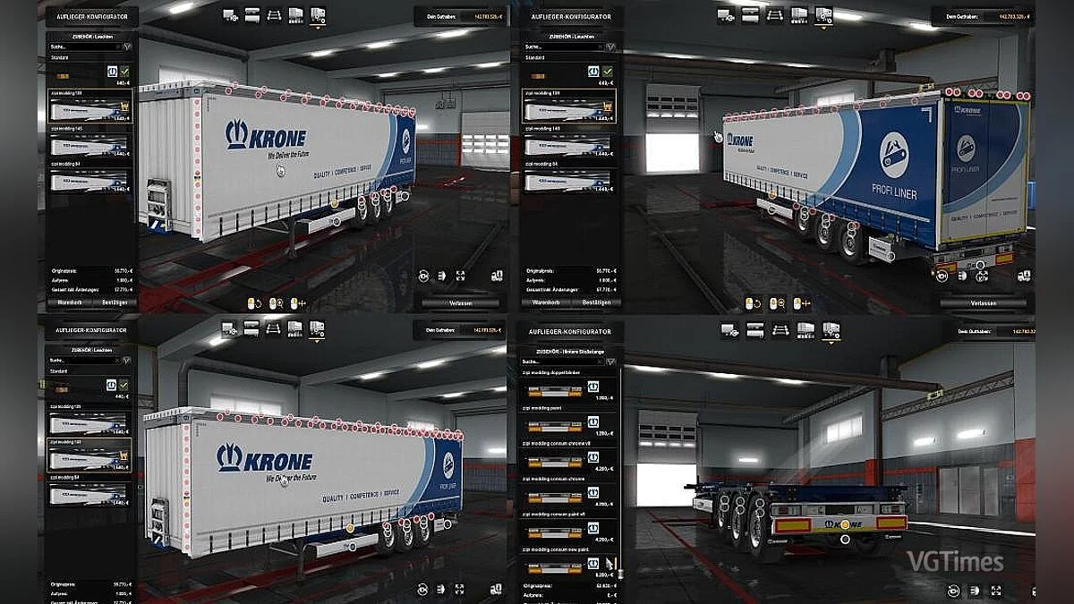 Euro Truck Simulator 2 — Слоты аксессуаров для прицепы Krone (Krone Slots) [0.29]