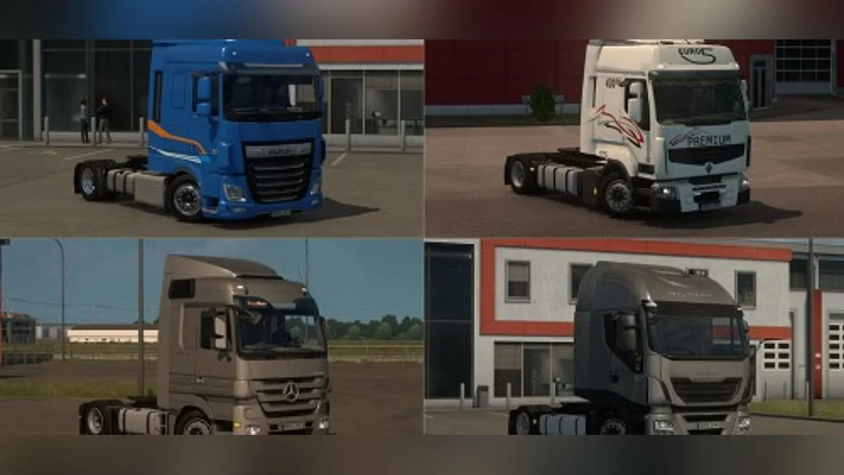 Euro Truck Simulator 2 — Низкое шасси для грузовиков от Schumi [2.4]