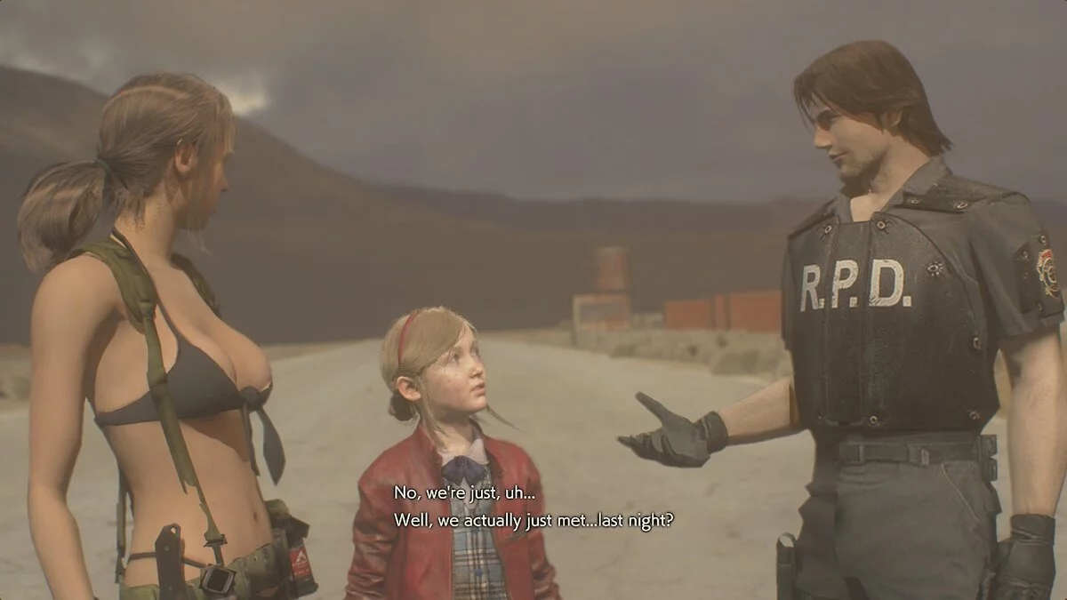 Resident Evil 2 — Молчунья из Metal Gear Solid вместо Клэр (Quiet from MGS) [1.0]