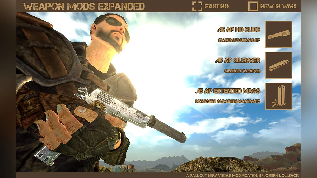 Fallout: New Vegas — Расширенная модификация оружия (Weapon Mods Expanded - WMX) [1.1.4]