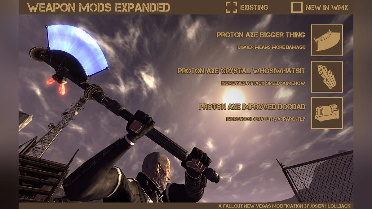 Fallout: New Vegas — Расширенная модификация оружия (Weapon Mods Expanded - WMX) [1.1.4]