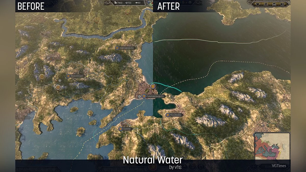 Total War: Attila — Улучшение качества воды (Natural Water Mod) [1.0]