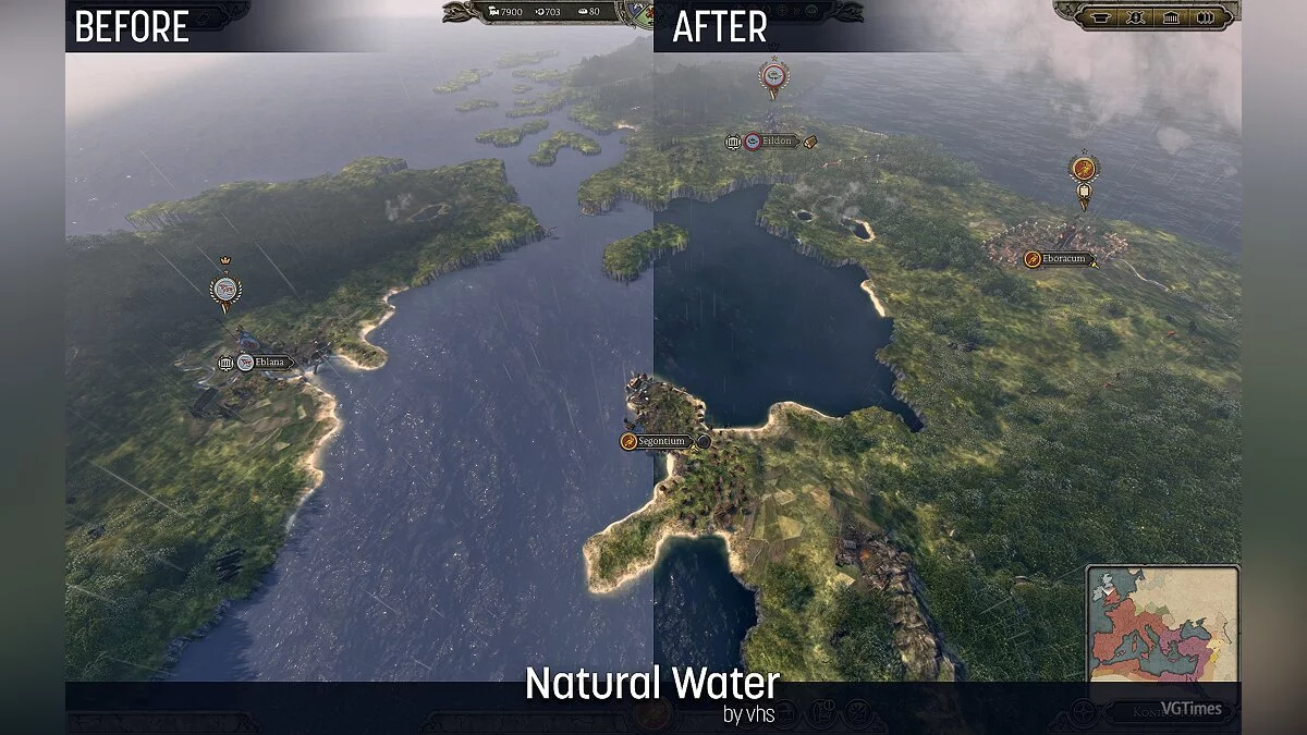 Total War: Attila — Улучшение качества воды (Natural Water Mod) [1.0]