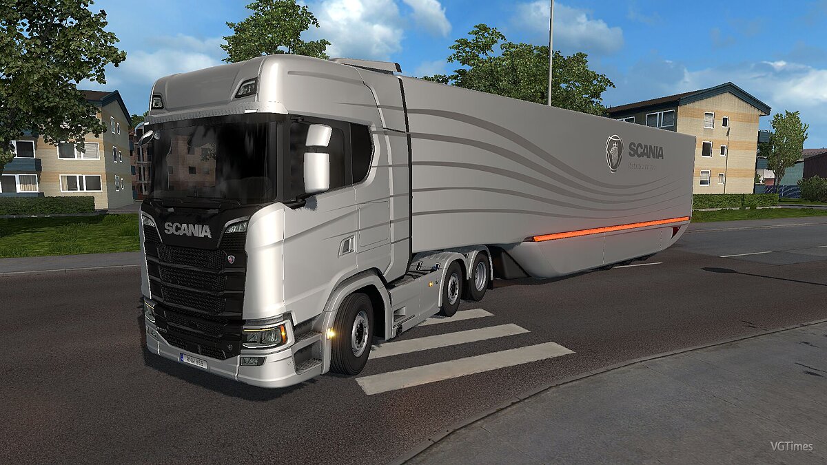 Euro Truck Simulator 2 — Трейлер Mercedes AeroDynamic / Грузовики /  Транспорт