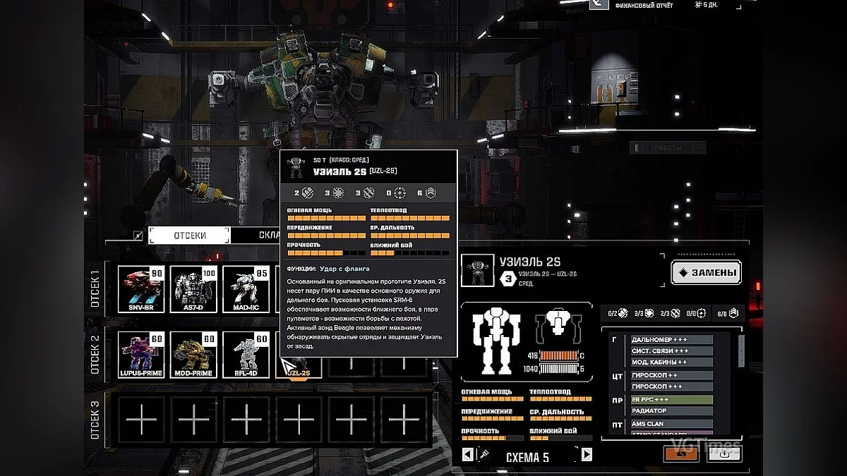 BattleTech — Сфероидный 50-тонный средний мех Узиэль (AKA Usiel) [1.0]