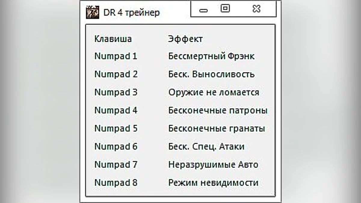 Dead Rising 4 — Трейнер (+8) [1.04]