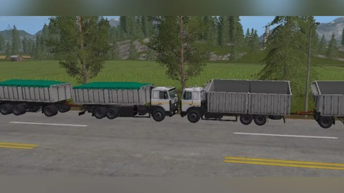 Farming Simulator 17 — Грузовой автомобиль МАЗ 6303 + прицеп МАЗ 856102-5010 [1.0]
